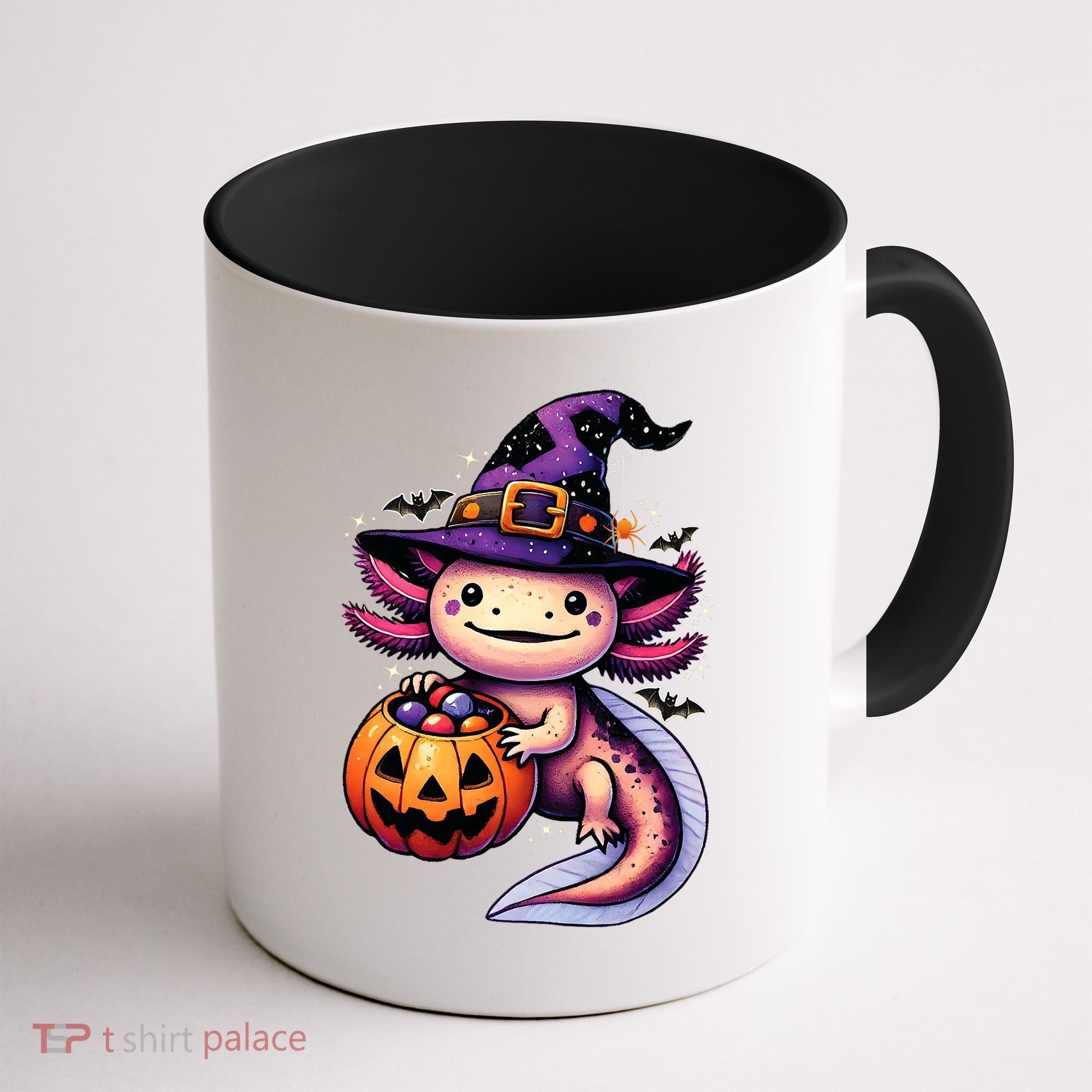 Sea Animal Lovers Axolotl Witch Hat Celebrating Halloween Coffee Mug