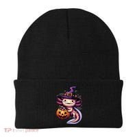 Sea Animal Lovers Axolotl Witch Hat Celebrating Halloween Beanie thumb 0