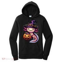 Sea Animal Lovers Axolotl Witch Hat Celebrating Halloween Women's Hoodie thumb 0