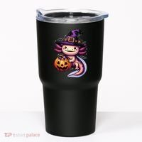 Sea Animal Lovers Axolotl Witch Hat Celebrating Halloween Tumbler thumb 0