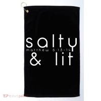 Salty And Lit Matthew 51314 Funny Christian Golf Towel thumb 0