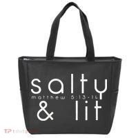 Salty And Lit Matthew 51314 Funny Christian Tote Bag thumb 0