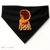 Soul Afro Lady Retro 80s Music USA-Made Doggie Bandana thumb 0