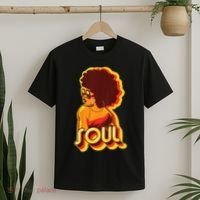 Soul Afro Lady Retro 80s Music T-Shirt thumb 2