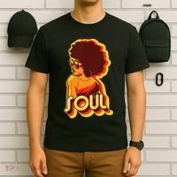 Soul Afro Lady Retro 80s Music T-Shirt thumb 6
