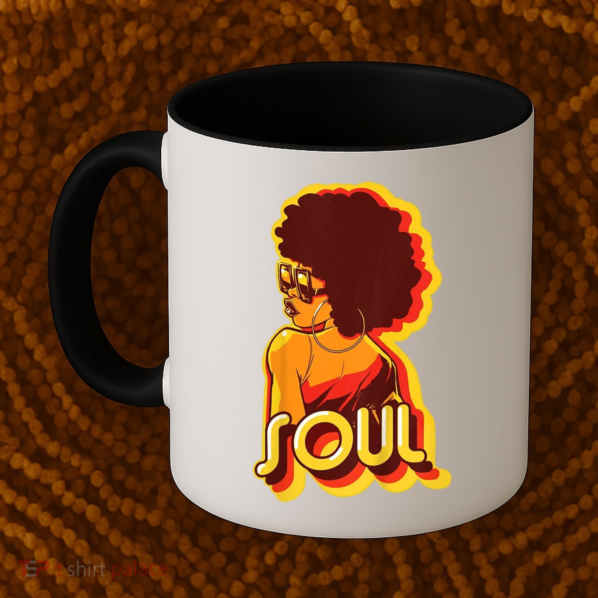 Soul Afro Lady Retro 80s Music Coffee Mug