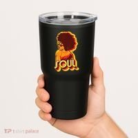 Soul Afro Lady Retro 80s Music Tumbler thumb 2