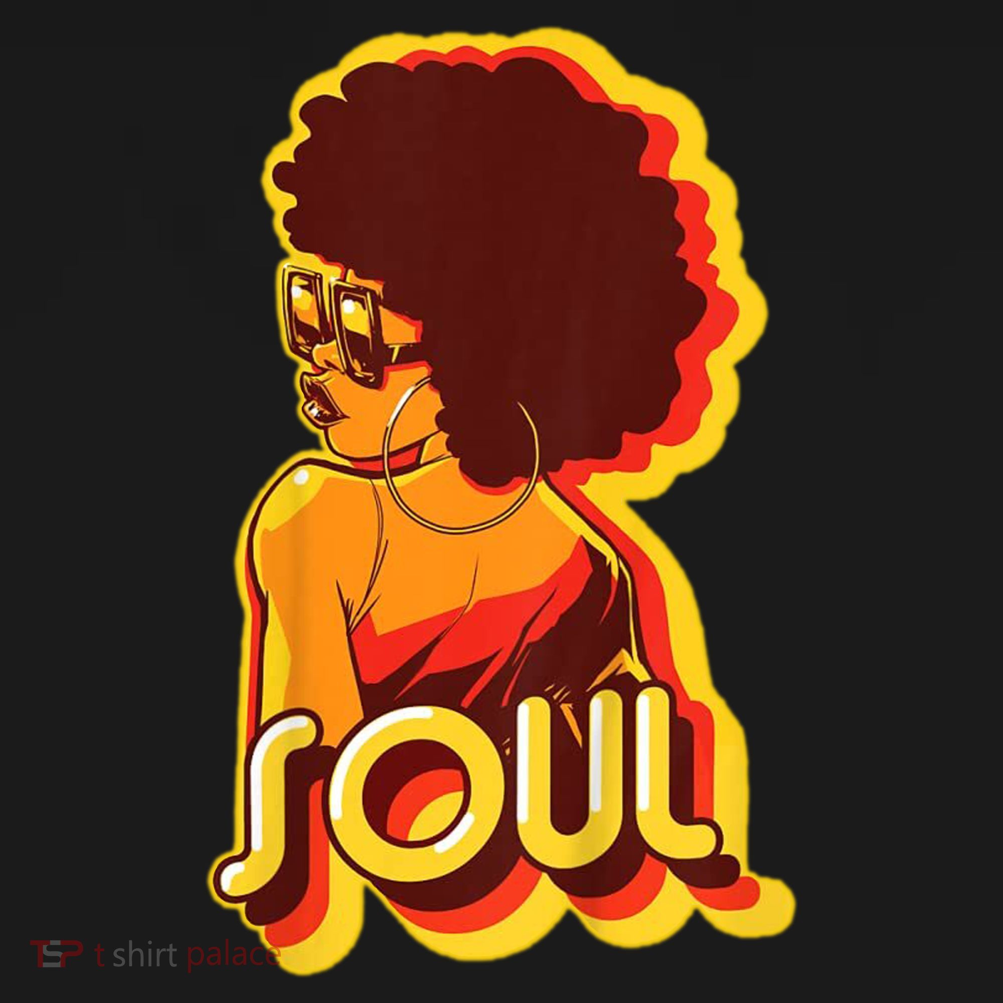 Soul Afro Lady Retro 80s Music Mousepad