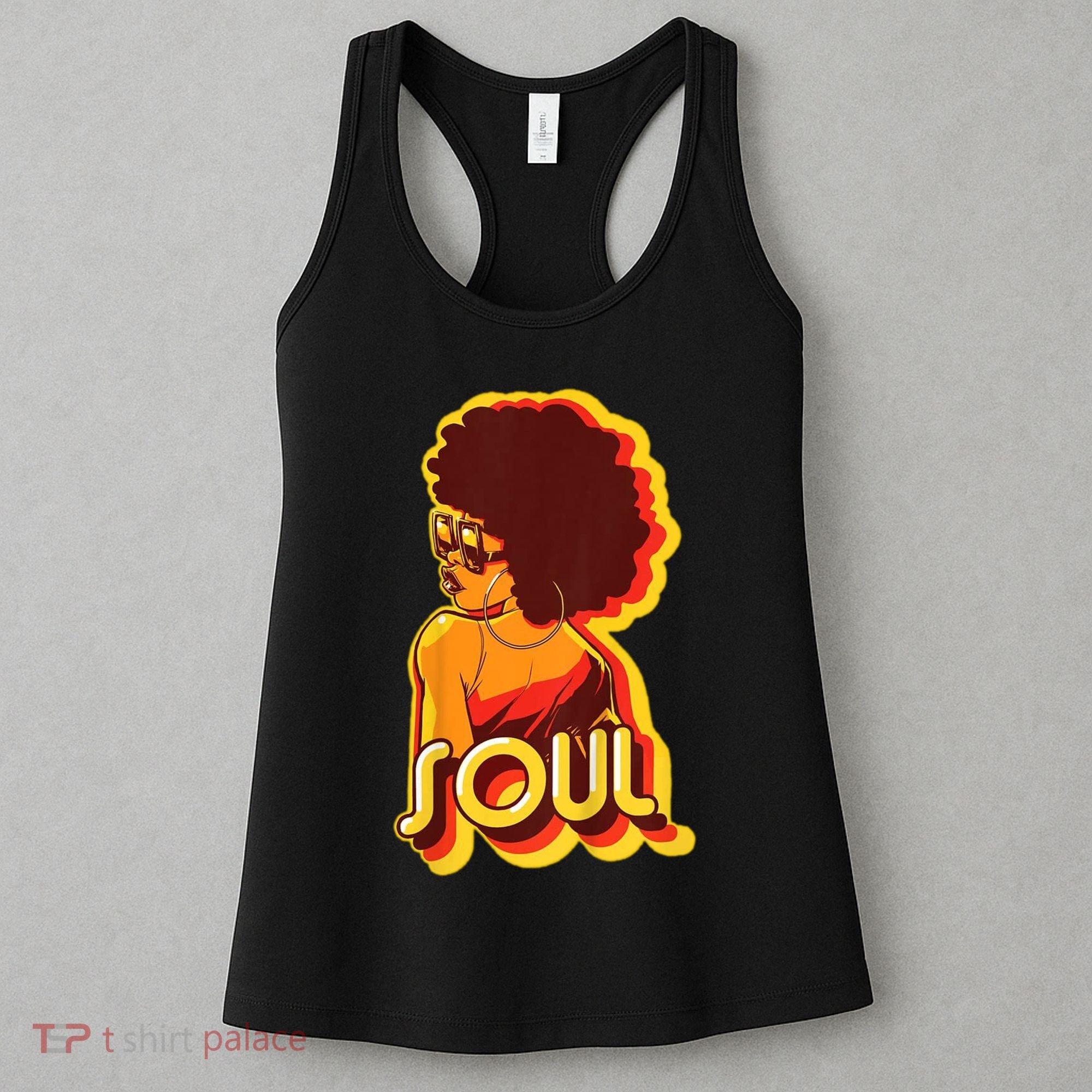 Soul Afro Lady Retro 80s Music Women's Tank Top