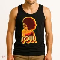 Soul Afro Lady Retro 80s Music Tank Top thumb 3