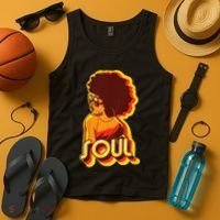 Soul Afro Lady Retro 80s Music Tank Top thumb 4
