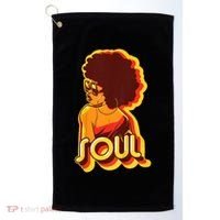 Soul Afro Lady Retro 80s Music Golf Towel thumb 0