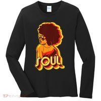Soul Afro Lady Retro 80s Music Women's Long Sleeve Shirt thumb 0