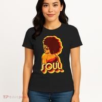 Soul Afro Lady Retro 80s Music Women's T-Shirt thumb 4