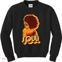 Soul Afro Lady Retro 80s Music Kids Sweatshirt thumb 0