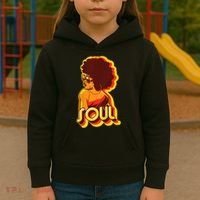 Soul Afro Lady Retro 80s Music Kids Hoodie thumb 3
