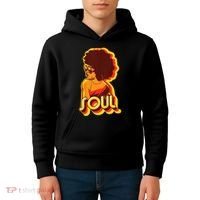 Soul Afro Lady Retro 80s Music Kids Hoodie thumb 4