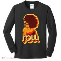Soul Afro Lady Retro 80s Music Kids Long Sleeve Shirt thumb 0