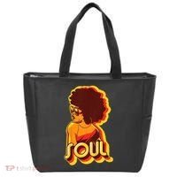 Soul Afro Lady Retro 80s Music Tote Bag thumb 0