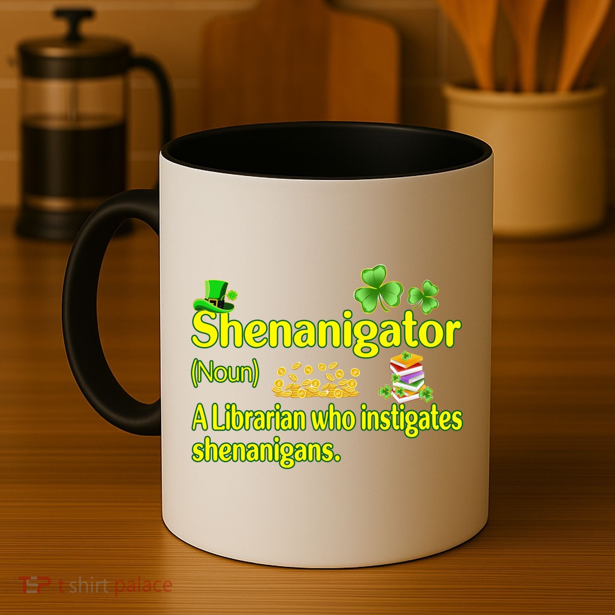 Shenanigator A Librarian Who Instigates Shenanigans Gift Coffee Mug
