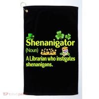 Shenanigator A Librarian Who Instigates Shenanigans Gift Golf Towel thumb 0