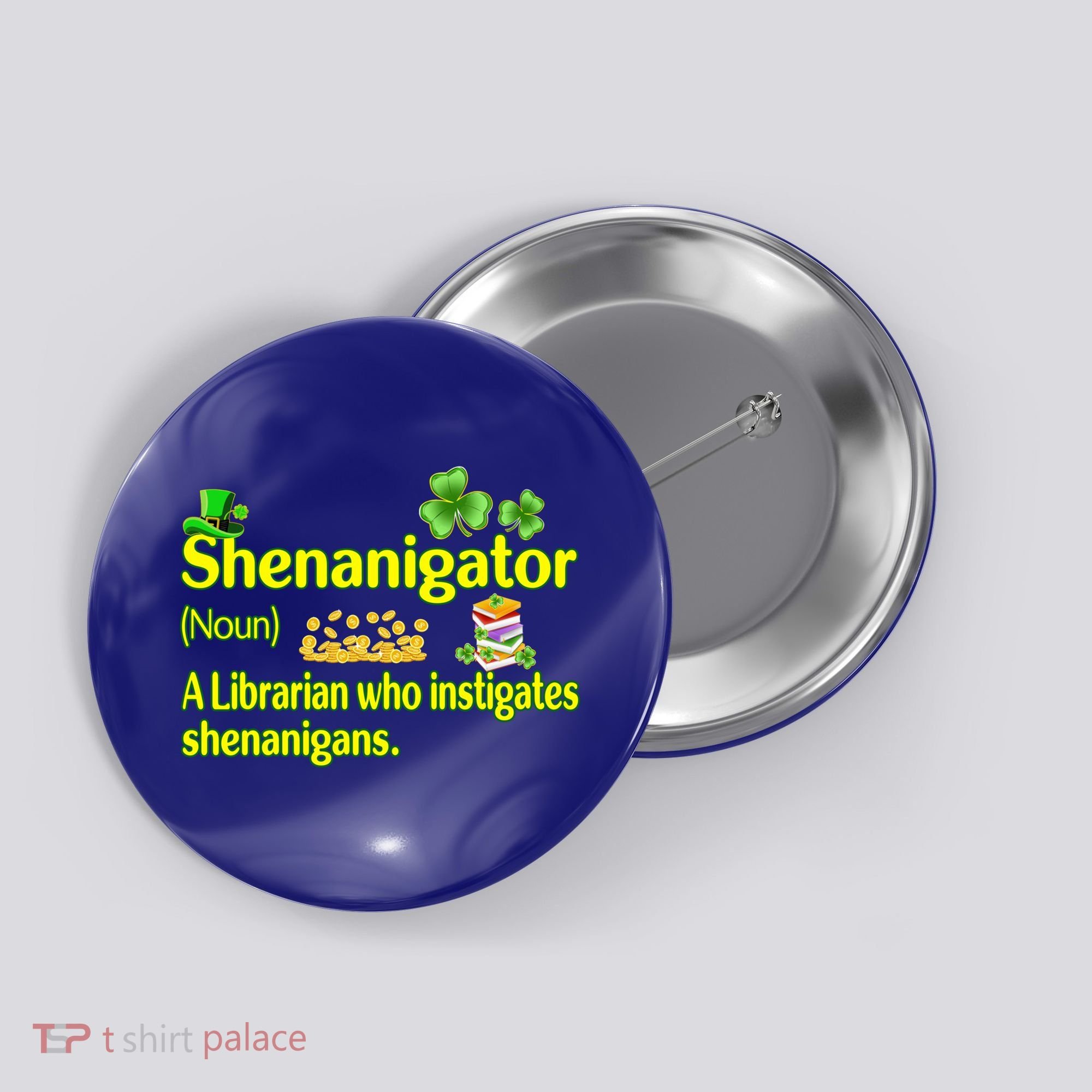 Shenanigator A Librarian Who Instigates Shenanigans Gift Button