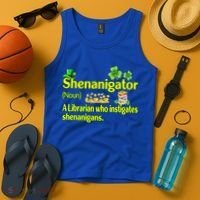 Shenanigator A Librarian Who Instigates Shenanigans Gift Tank Top thumb 4