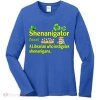Shenanigator A Librarian Who Instigates Shenanigans Gift Women's Long Sleeve Shirt thumb 0