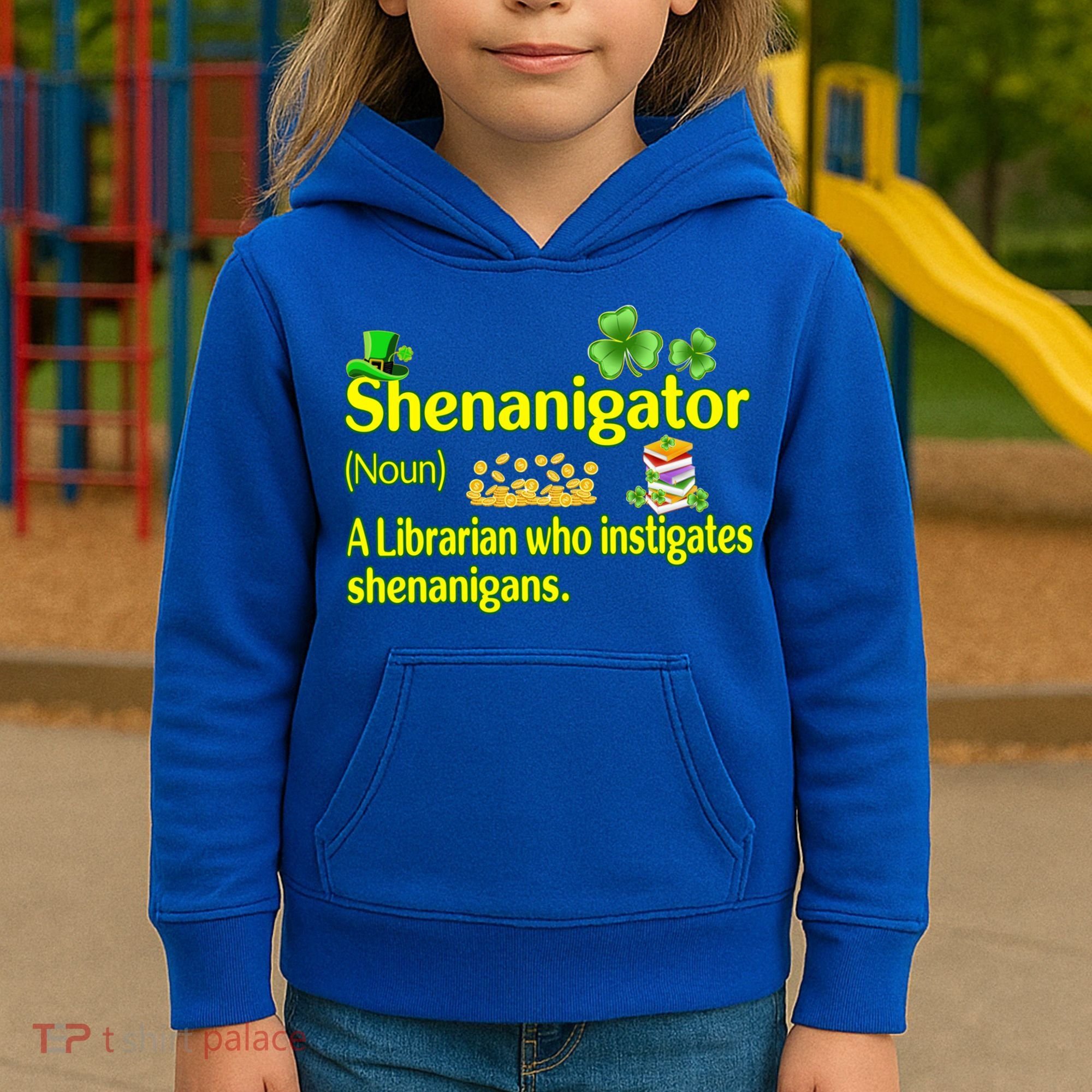 Shenanigator A Librarian Who Instigates Shenanigans Gift Kids Hoodie