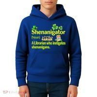 Shenanigator A Librarian Who Instigates Shenanigans Gift Kids Hoodie thumb 4