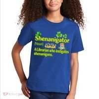 Shenanigator A Librarian Who Instigates Shenanigans Gift Kids T-Shirt thumb 2
