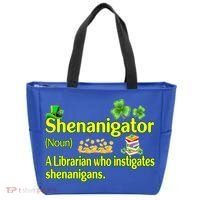 Shenanigator A Librarian Who Instigates Shenanigans Gift Tote Bag thumb 0