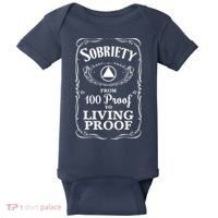 Sobriety Anniversary Living Proof NA AA Recovery Baby Bodysuit thumb 0