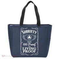 Sobriety Anniversary Living Proof NA AA Recovery Tote Bag thumb 0