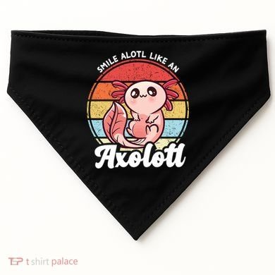 Smile A Lot Like An Axolotl USA-Made Doggie Bandana