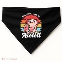 Smile A Lot Like An Axolotl USA-Made Doggie Bandana thumb 0
