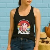 Smile A Lot Like An Axolotl Women's Tank Top thumb 2