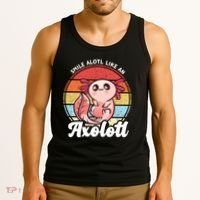 Smile A Lot Like An Axolotl Tank Top thumb 3