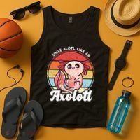 Smile A Lot Like An Axolotl Tank Top thumb 4