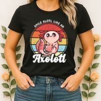 Smile A Lot Like An Axolotl Women's T-Shirt thumb 2