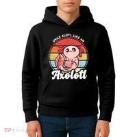 Smile A Lot Like An Axolotl Kids Hoodie thumb 4