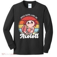Smile A Lot Like An Axolotl Kids Long Sleeve Shirt thumb 0