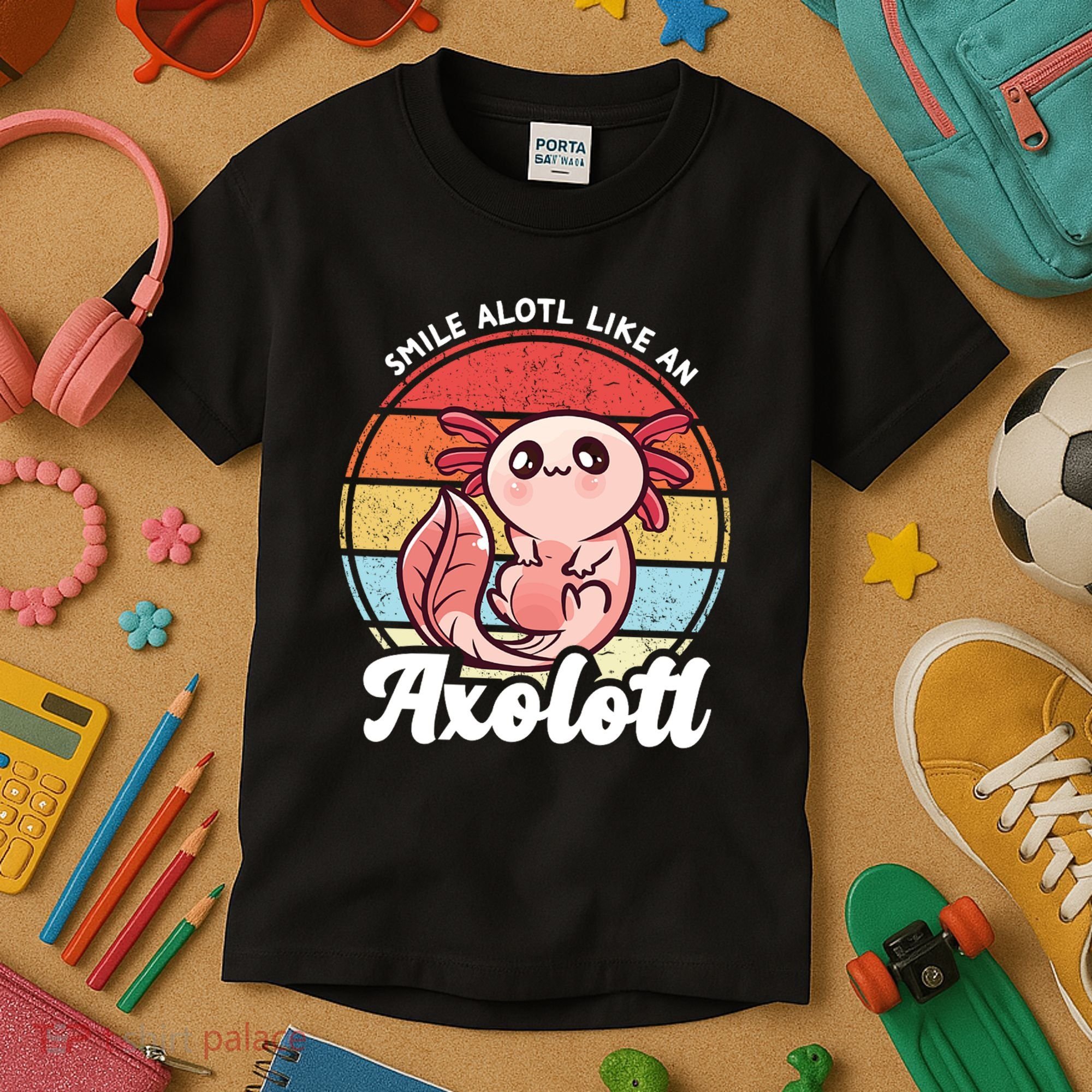 Smile A Lot Like An Axolotl Kids T-Shirt