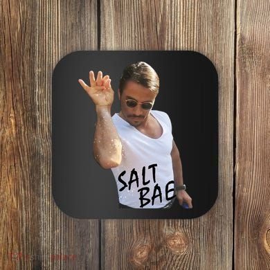 Salt Bae Funny Photo Meme Coaster