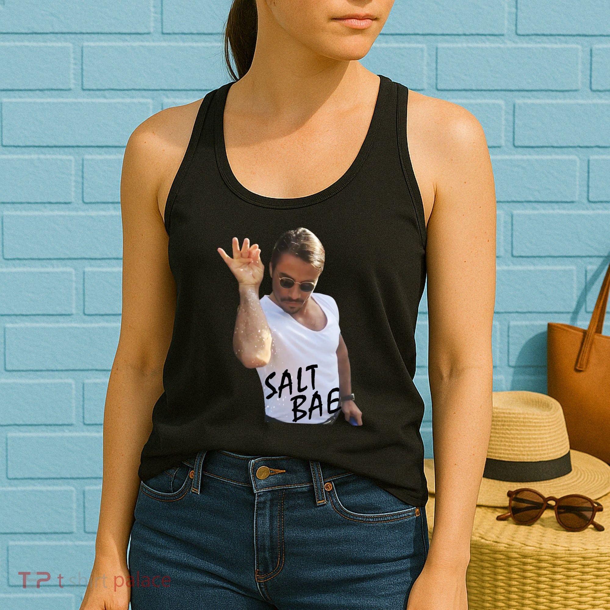 Salt Bae Funny Photo Meme Women's Tank Top