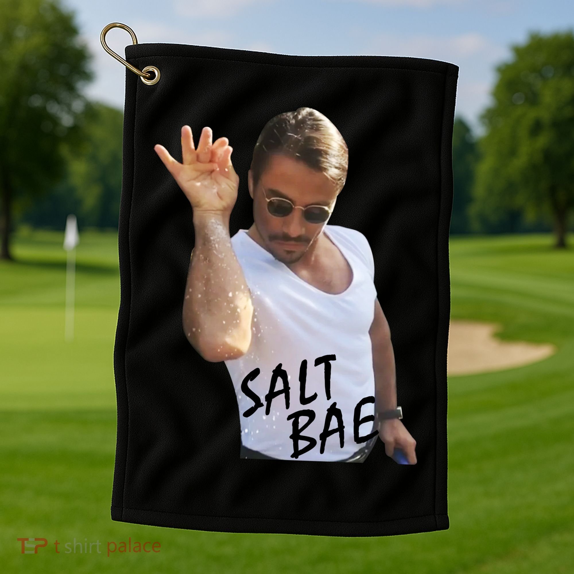 Salt Bae Funny Photo Meme Golf Towel