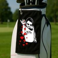 Salt Bae Valentines Day Golf Towel thumb 2