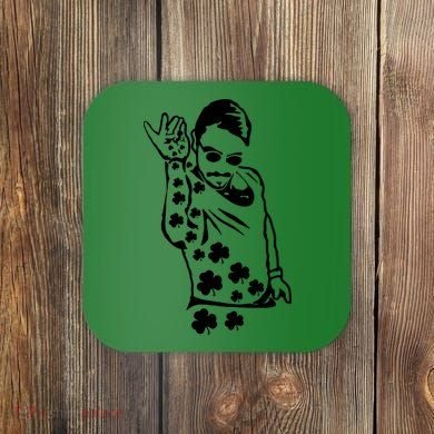 Salt Bay Guy Irish Clovers Funny Meme St. Patrick's Day Coaster