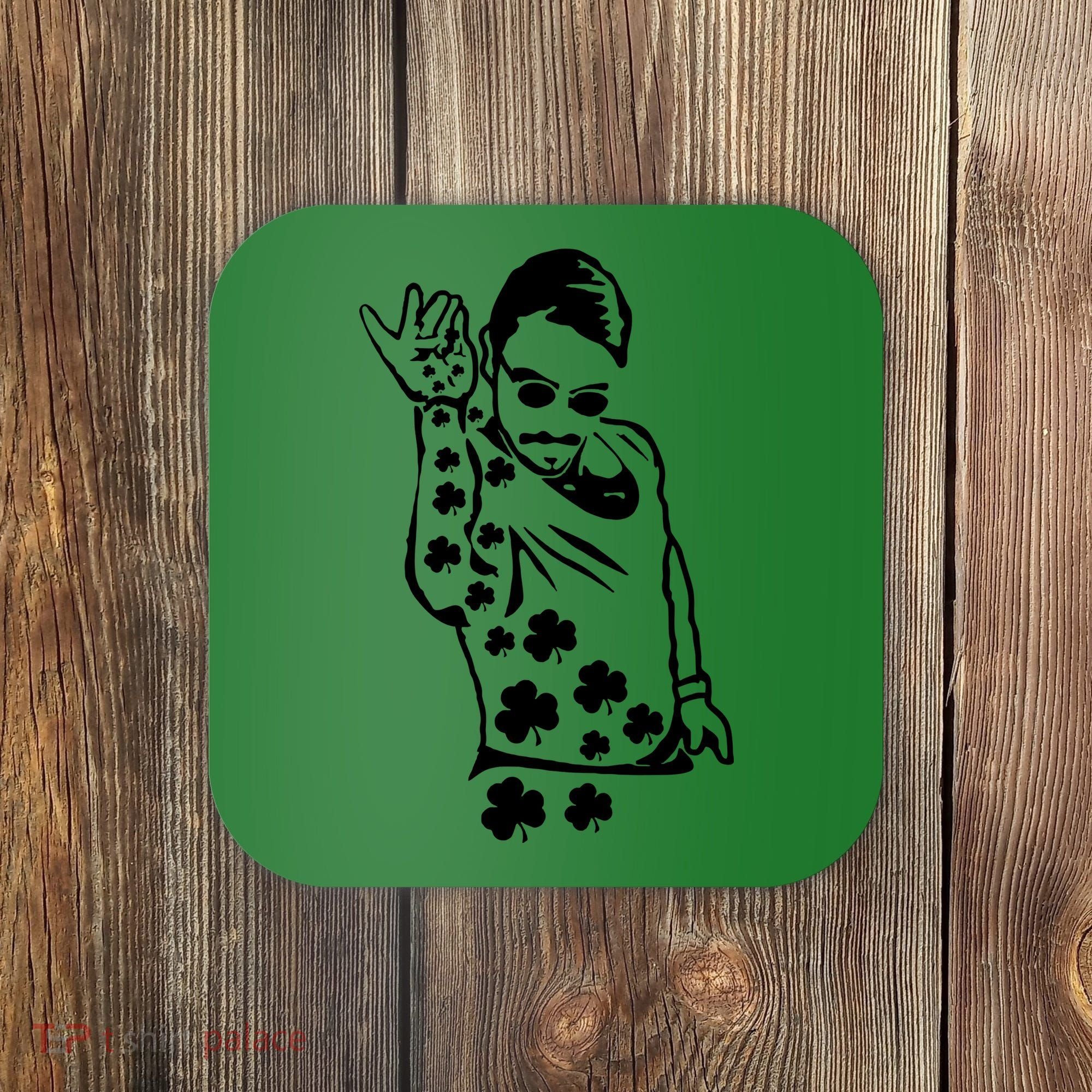 Salt Bay Guy Irish Clovers Funny Meme St. Patrick's Day Coaster