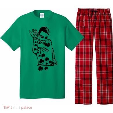 Salt Bay Guy Irish Clovers Funny Meme St. Patrick's Day Pajama Set